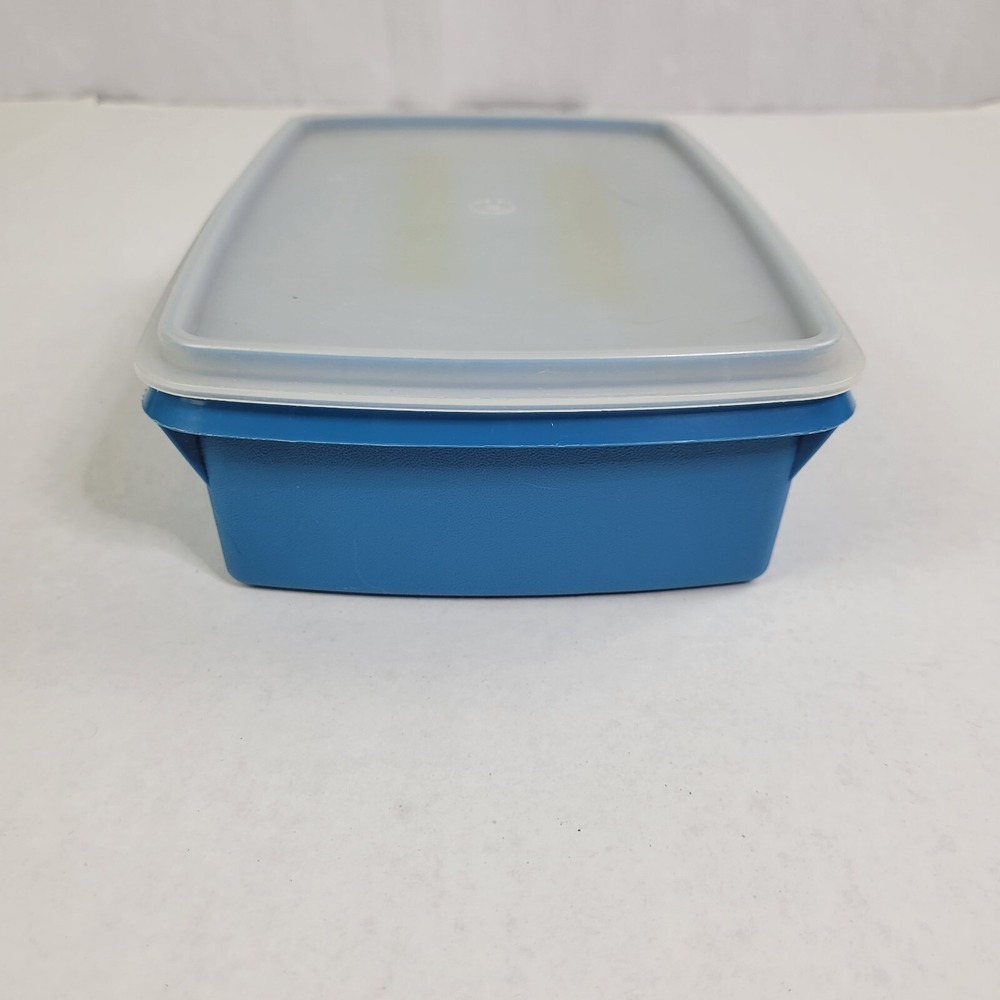Tupperware Tuppercraft 767-3 Rectangular Container Blue Storage Craft Organizer - Picture 6 of 12
